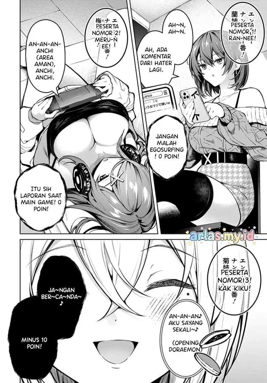 Tier 1 Shimai: Yuumei Yonshimai wa Boku nashi de wa Ikirarenai chapter 2.1 halaman 5