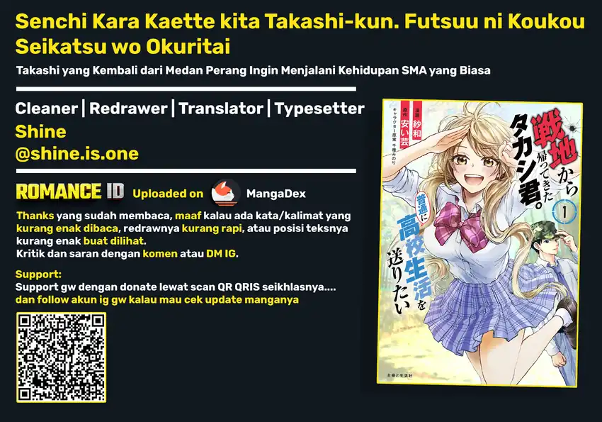 Senchi Kara Kaette kita Takashi-kun. Futsuu ni Koukou Seikatsu wo Okuritai chapter 1 halaman 35