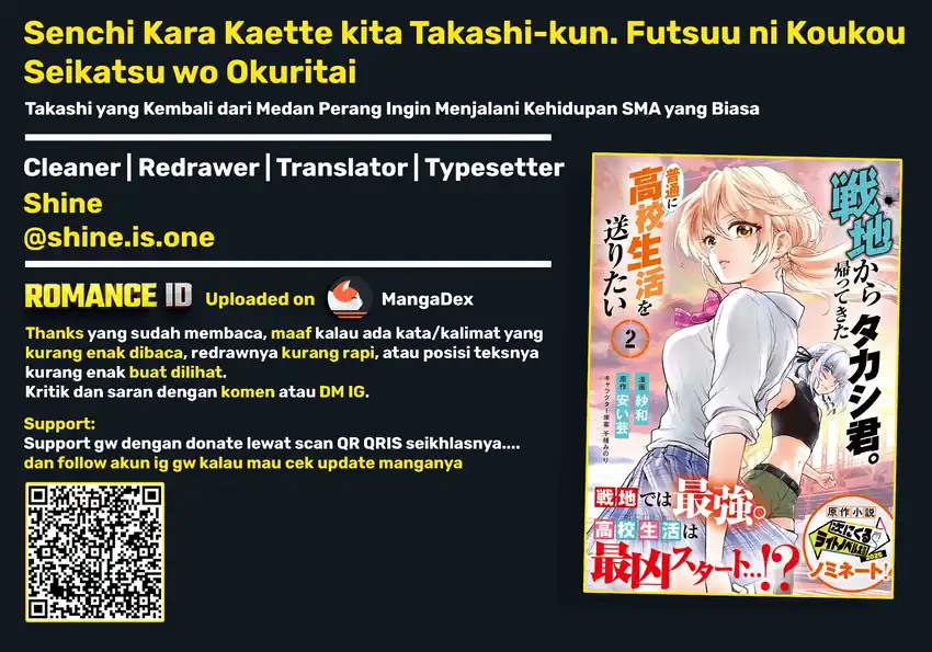 Senchi Kara Kaette kita Takashi-kun. Futsuu ni Koukou Seikatsu wo Okuritai chapter 15 halaman 38