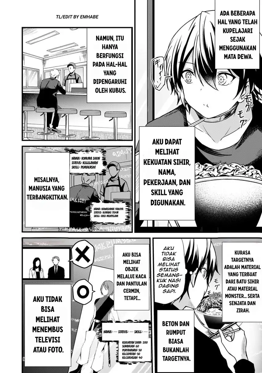 Hai no Sekai wa Kami no Me de Irozuku: Ore dake Mieru Status de, Saijaku kara Saikyou e Kakeagaru chapter 10 halaman 5