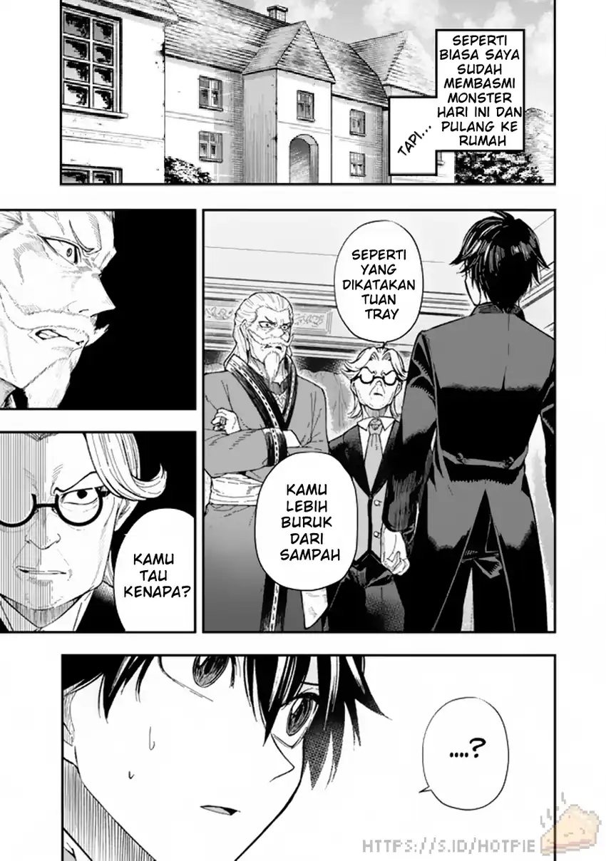 Gomi Ika da to Tsuihou Sareta Shiyounin, Jitsu wa Zense Kenja desu ~Shijou Saikyou no Kenja, Sekai Saikouhou no Gakuen ni Kayou~ chapter 1 halaman 4