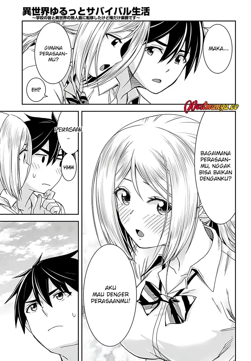 Isekai Yurutto Survival Seikatsu: Gakkou no Minna to Isekai no Mujintou ni Tenishitakedo Ore Dake Rakushou desu chapter 38 halaman 24