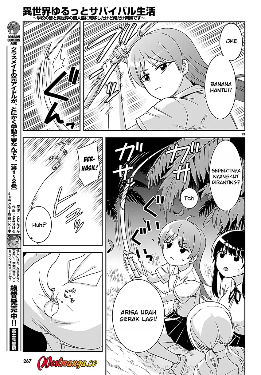 Isekai Yurutto Survival Seikatsu: Gakkou no Minna to Isekai no Mujintou ni Tenishitakedo Ore Dake Rakushou desu chapter 39 halaman 15