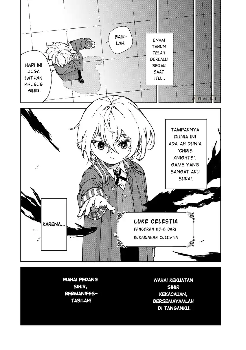 Game Kaishi Mae ni Shini Mob Akuyaku Ouji ni Tensei shita Ore chapter 1 halaman 8