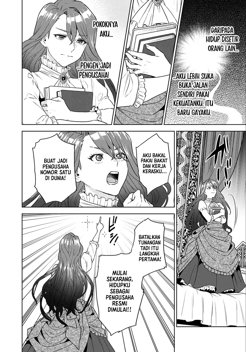 Shounin Reijou Agnes Henkyou ni Tsuihou Sareta Akuyaku Reijou wa Shousai o Hakki Shi Nariagaru chapter 1 halaman 15