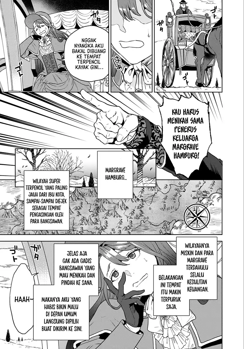 Shounin Reijou Agnes Henkyou ni Tsuihou Sareta Akuyaku Reijou wa Shousai o Hakki Shi Nariagaru chapter 1 halaman 20